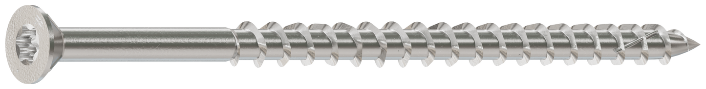 Simpson Strong-Tie T10350WP1 Deck-Drive™ DWP WOOD SS Screw — #10 x 3-1/2 in. T-25, Flat Head, Type 316 (1 lb.)