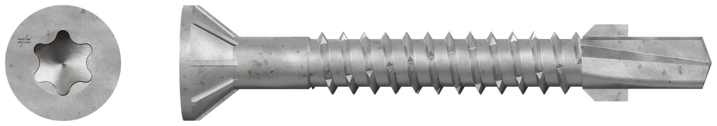 Simpson Strong-Tie TBG1245S Strong-Drive® TB WOOD-TO-STEEL Screw (Collated) — #12 x 1-3/4 in. N2000® (1000-Qty) (Pack of 100)