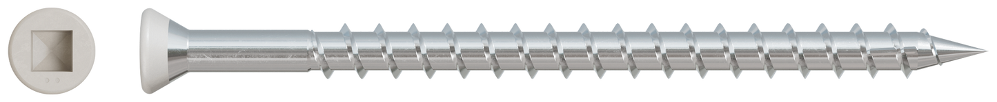 Simpson Strong-Tie DTH212S305GR01 Trim-Head Screw — Sharp Point (Collated) — #7 x 2-1/2 in. #2 Square Type 305 Gray 01 (1000-Qty) (Pack of 100)