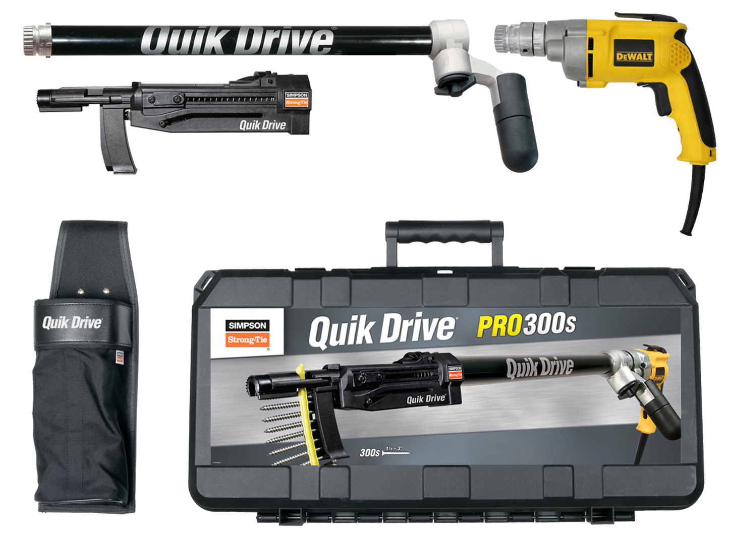 Simpson Strong-Tie PRO300SD25K Quik Drive® PRO300SG2 Decking System w/ DeWalt® 2500 RPM Screwdriver Motor (Pack of 60)
