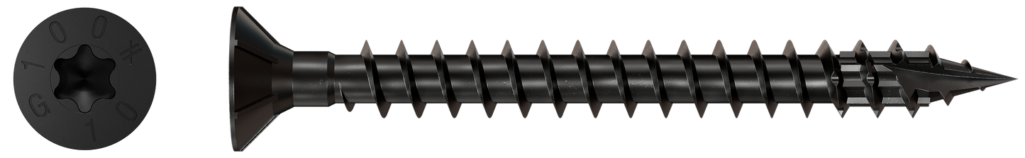Simpson Strong-Tie SDCF10X100-R30 Strong-Drive® SDCF TIMBER-CF Screw — 0.390 in. x 4 in. T50, E-Coat® (30-Qty) (Pack of 6)