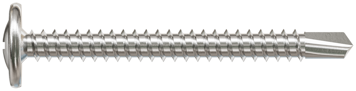 Simpson Strong-Tie F08T162KDB Self-Drilling Wire-Lath Modified Truss-Head Screw — #8 x 1-5/8 in. Type 410 (3000-Qty) (Pack of 64)