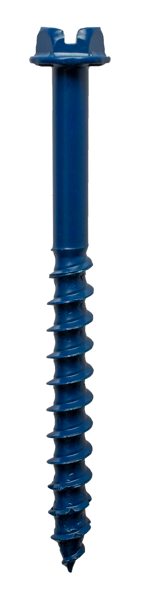 Simpson Strong-Tie TNT25234HR200 Titen Turbo™ — 1/4 in. x 2-3/4 in. Hex-Head Concrete and Masonry Screw, Blue (200-Qty)