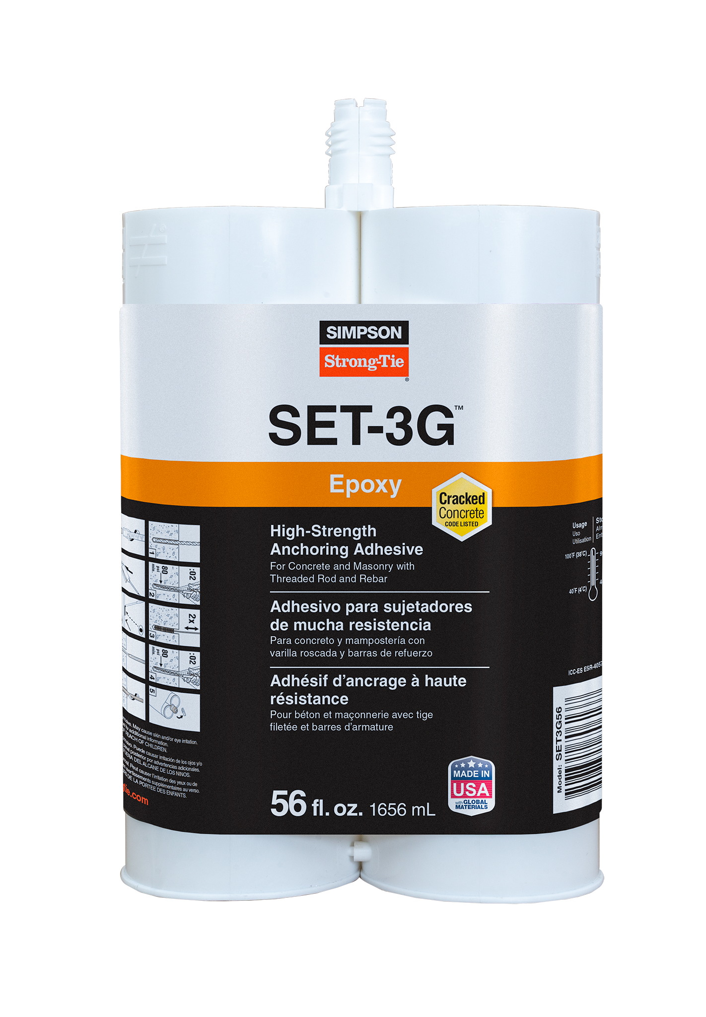 Simpson Strong-Tie SET3G56 SET-3G® 56 oz. High-Strength Epoxy Adhesive (Pack of 6)