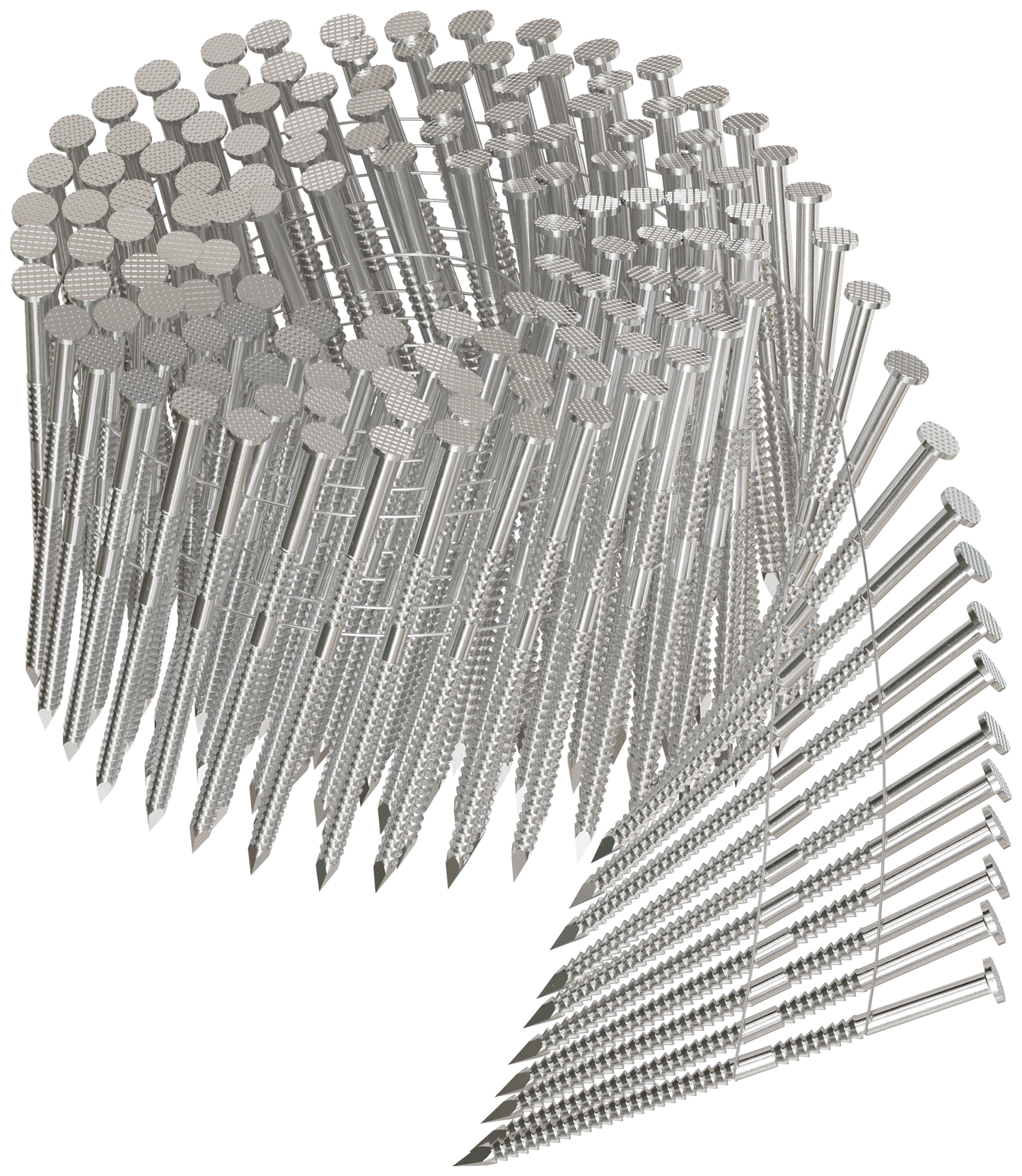Simpson Strong-Tie S10A325PNJ 15° Wire Coil, Full Round Head, Ring-Shank Decking/Framing Nail — 3-1/4 in. x .131 in. Type 304 (1800-Qty)
