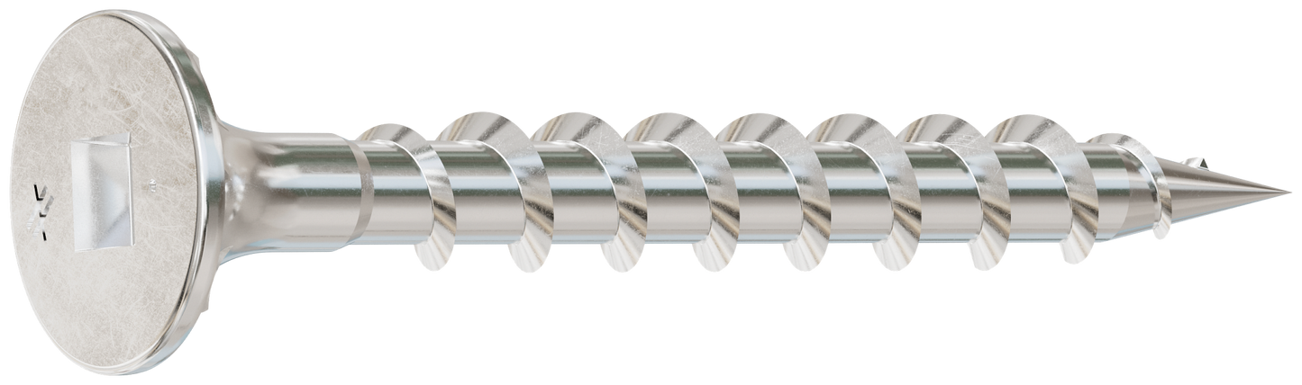 Simpson Strong-Tie T08C162WQM Fiber-Cement Screw — #8 x 1-5/8 in. #2 Square Wafer-Head, Type 316 (1000-Qty) (Pack of 300)