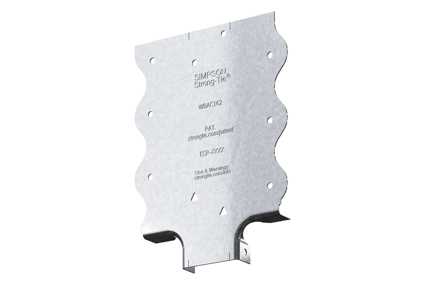 Simpson Strong-Tie WBAC200-R50 WBAC Wood Backing Steel Connector for 2 in. Flange (50-Qty)
