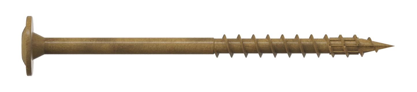 Simpson Strong-Tie CBT08212R60 Wafer-Head Construction Screw — #8 x 2-1/2 in. T20, Quik Guard®, Tan (60-Qty) (Pack of 5)