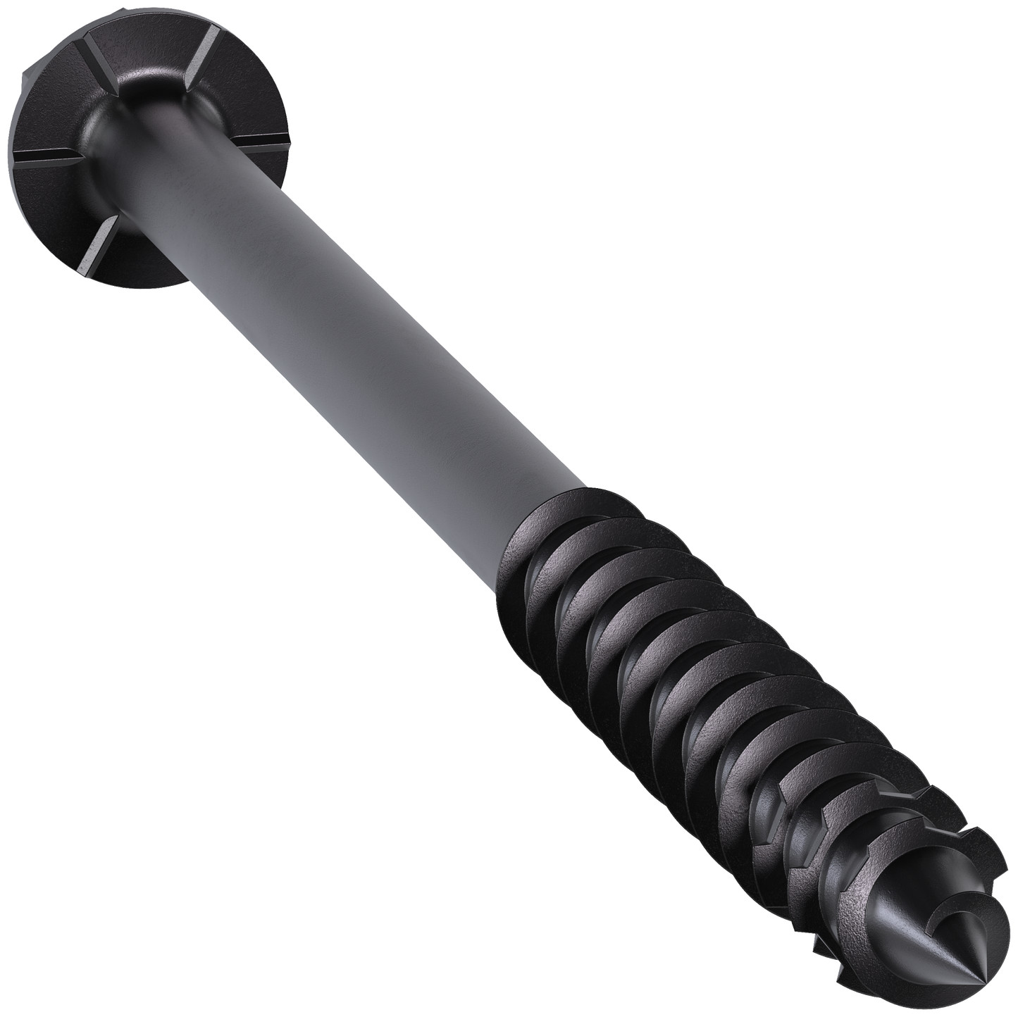 Simpson Strong-Tie TNTBL25400H Titen Turbo™ — 1/4 in. x 4 in. Hex-Head Concrete and Masonry Screw, Black (100-Qty) (Pack of 4)