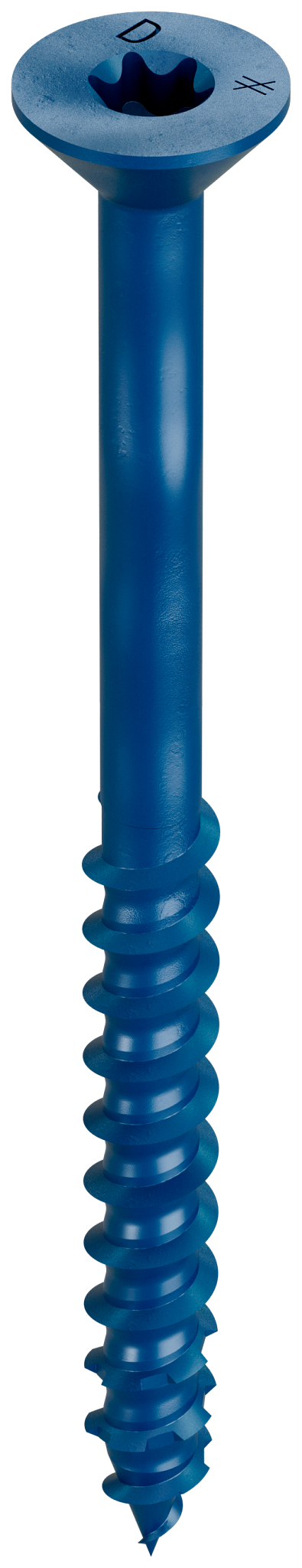 Simpson Strong-Tie TNT25314TF Titen Turbo™ — 1/4 in. x 3-1/4 in. 6-Lobe Flat-Head Concrete and Masonry Screw, Blue (100-Qty) (Pack of 360)