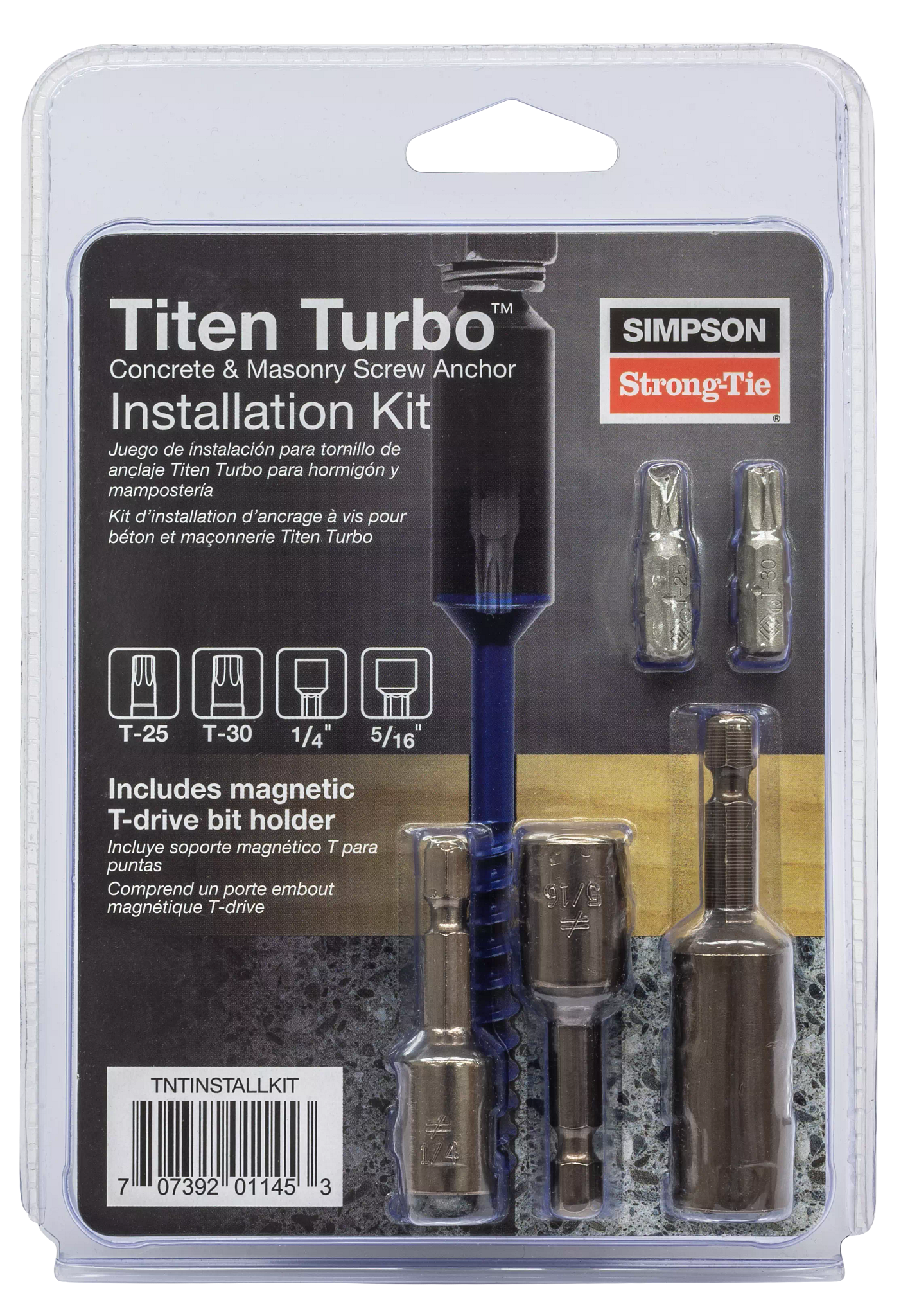 Simpson Strong-Tie TNTINSTALLKIT Titen Turbo™ Installation Tool Kit