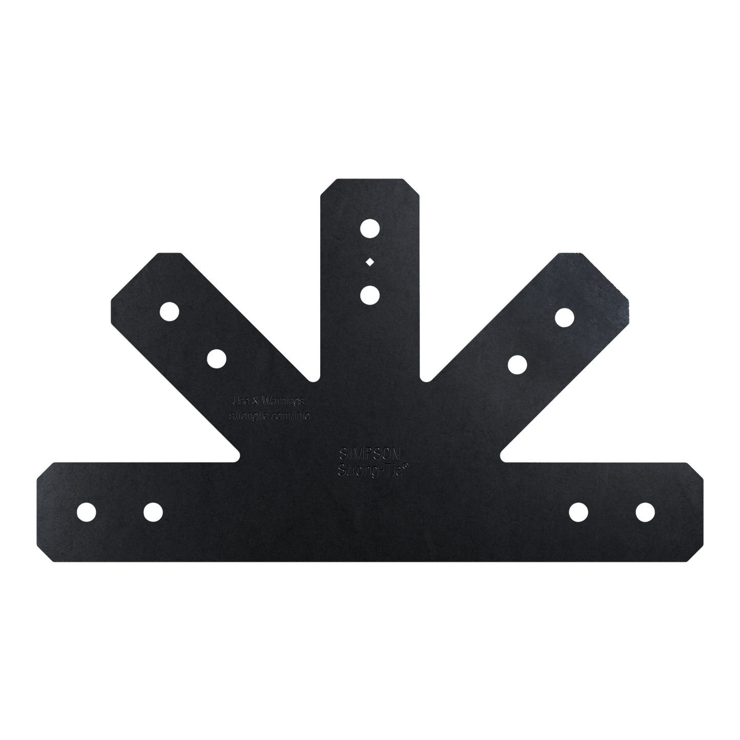 Simpson Strong-Tie APVGP1212-4 Outdoor Accents® Avant Collection™ 12:12 Pitch, Black Powder-Coated Gable Plate for 4x