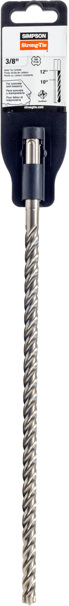 Simpson Strong-Tie MDPL03712S 3/8 in. x 12-1/4 in. SDS-plus® Shank Solid-Tip Carbide Drill Bit