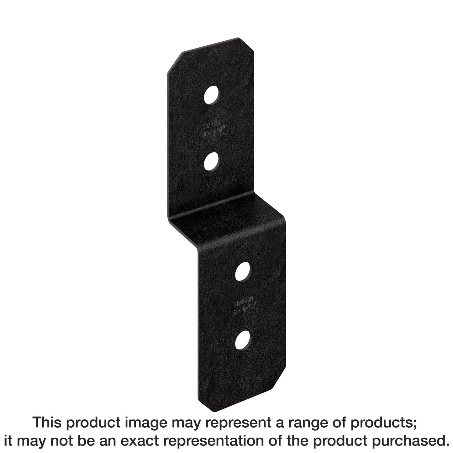 Simpson Strong-Tie APVDJT1.75-4 Outdoor Accents® Avant Collection™ 3-in. ZMAX®, Black Powder-Coated Deck Joist Tie for 1-3/4-in. Wood (Pack of 24)
