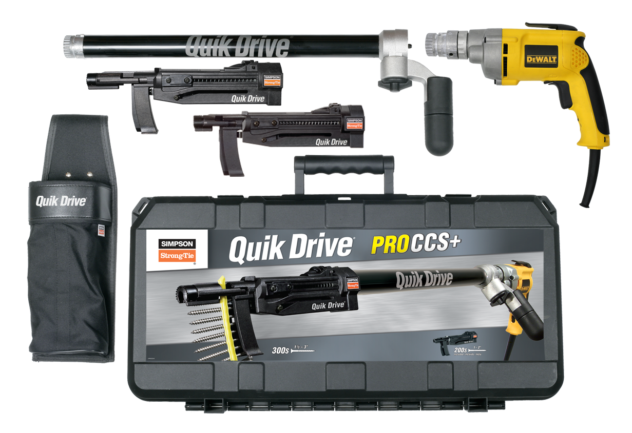 Simpson Strong-Tie PROCCS+D25K Quik Drive® PROCCS+ Multi-Purpose Combo System w/ DeWalt® 2500 RPM Screwdriver Motor