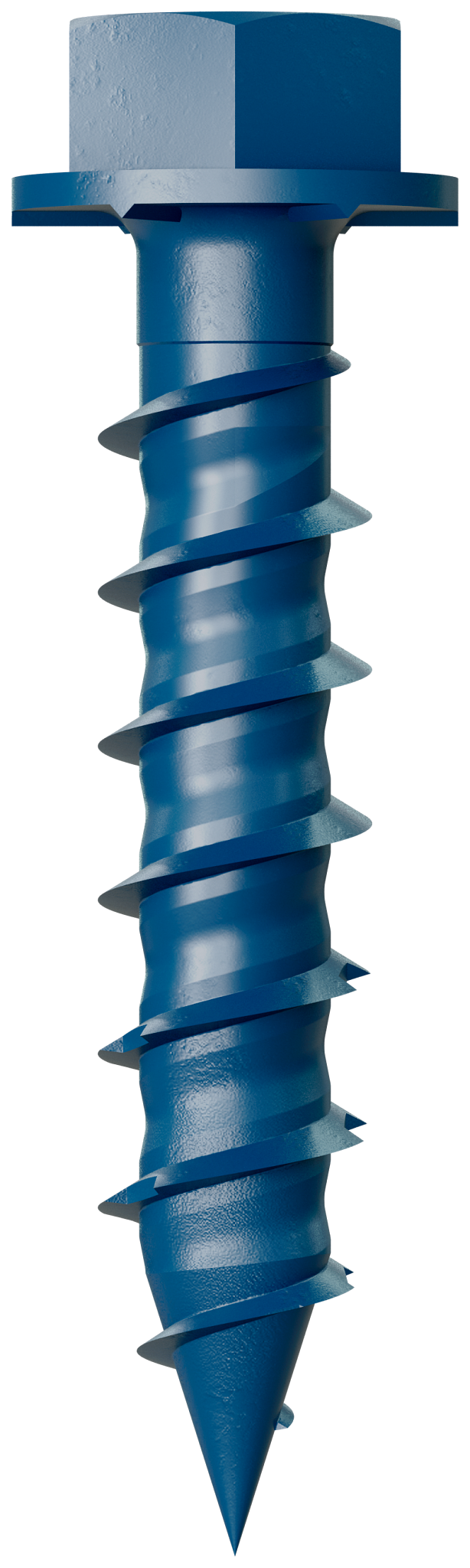 Simpson Strong-Tie TNT25114HC75 Titen Turbo™ — 1/4 in. x 1-1/4 in. Hex-Head Concrete and Masonry Screw, Blue (75-Qty)