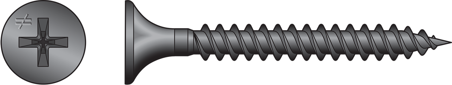 Simpson Strong-Tie DWF158PS DWF Drywall-to-CFS Screw (Collated) — #6 x 1-5/8 in. #2 Phillips Bugle Head (2500-Qty)