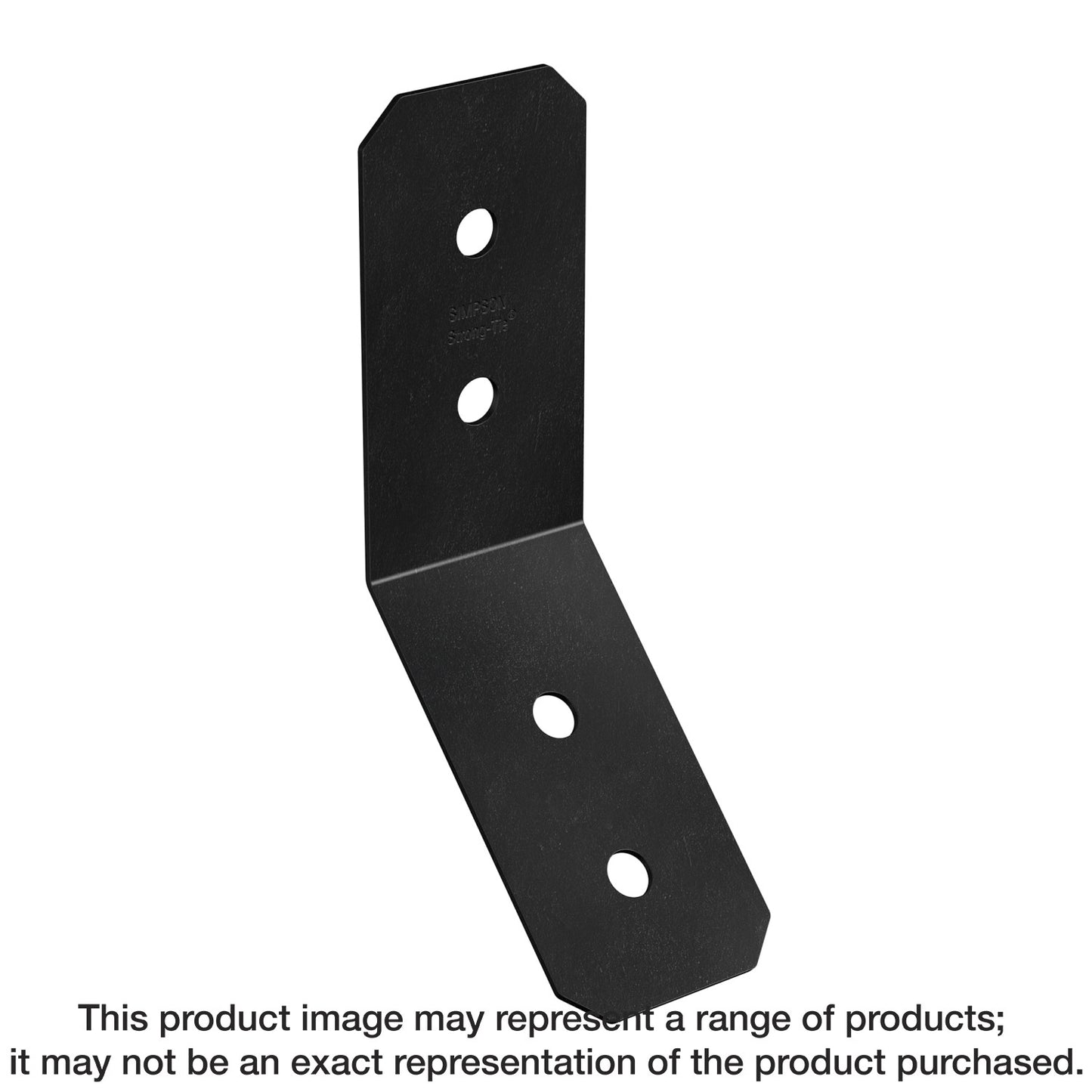 Simpson Strong-Tie APVKB45-4 Outdoor Accents® Avant Collection™ ZMAX®, Black Powder-Coated Knee Brace Connector for 4x (Pack of 8)