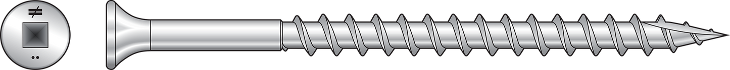 Simpson Strong-Tie SS3DSC212BS Bugle-Head Wood Screw (Collated) — #10 x 2-1/2 in. #3 Square Drive, Type 305 (1500-Qty) (Pack of 100)