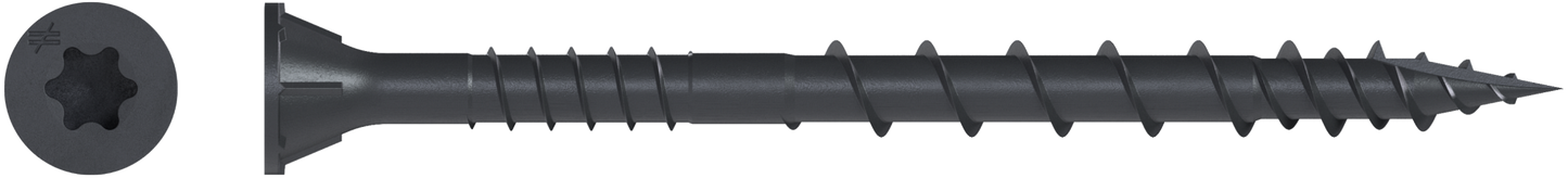 Simpson Strong-Tie DSVBK212R80 Deck-Drive™ DSV WOOD Screw — #10 x 2-1/2 in. T25, Flat Head, Quik Guard®, Black (80-Qty) (Pack of 1620)