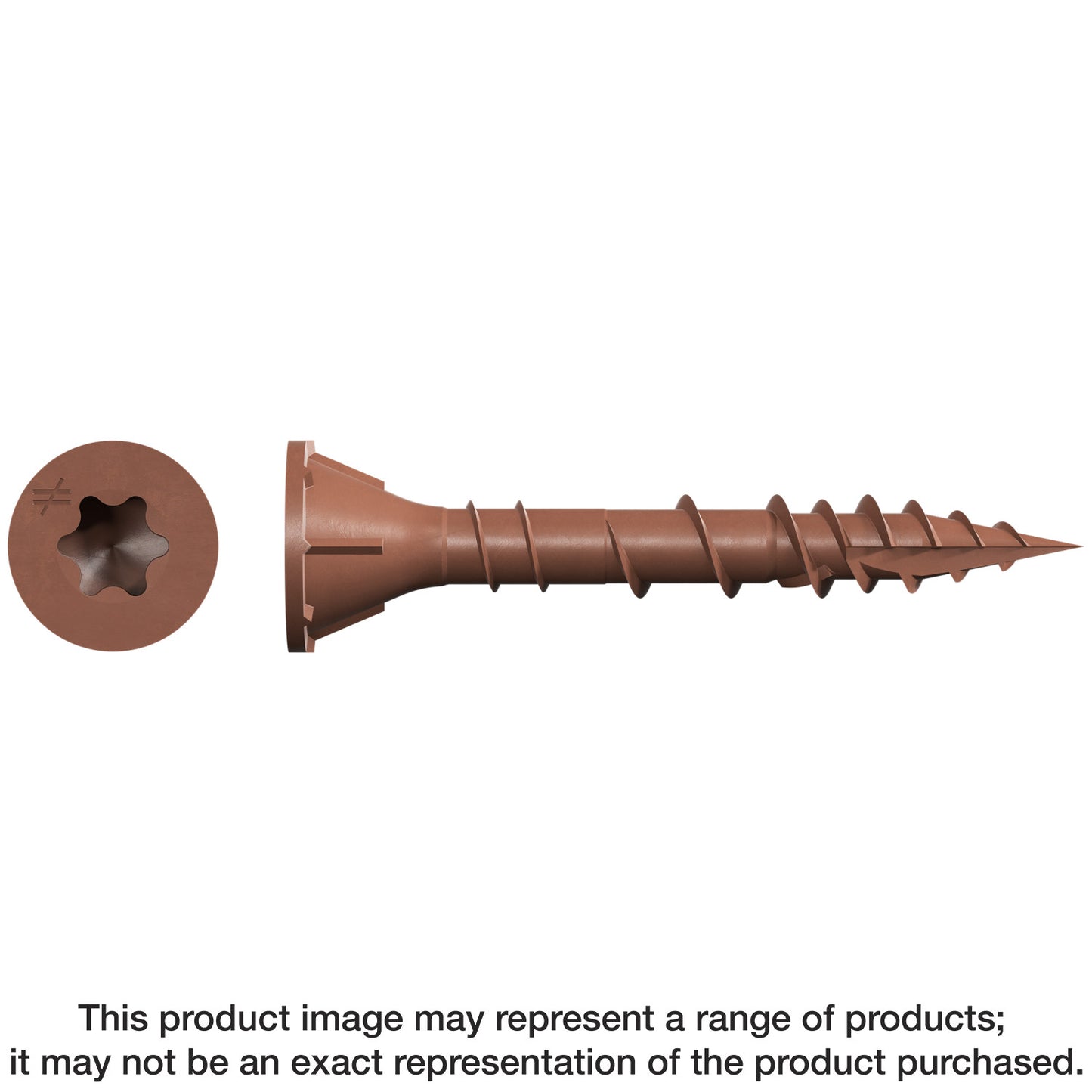 Simpson Strong-Tie DSVR114S Deck-Drive™ DSV WOOD Screw (Collated) — #8 x 1-1/4 in. T25 6-Lobe, Red (2000-Qty) (Pack of 100)