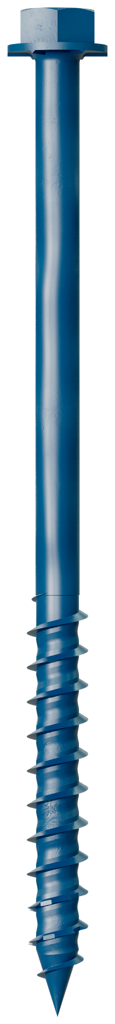 Simpson Strong-Tie TNT25400HC25 Titen Turbo™ — 1/4 in. x 4 in. Hex-Head Concrete and Masonry Screw, Blue (25-Qty)