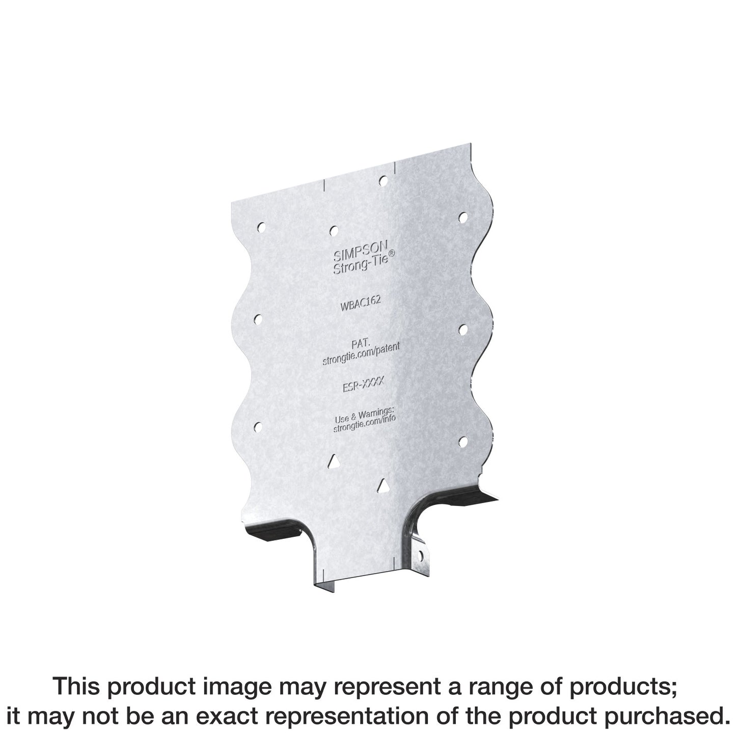 Simpson Strong-Tie WBAC200-R50 WBAC Wood Backing Steel Connector for 2 in. Flange (50-Qty) (Pack of 72)