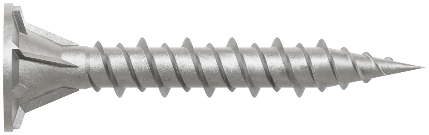 Simpson Strong-Tie CB3BLGHL114S CB3BLGHL Fiber-Cement Board Screw (Collated)— #9 x 1-1/4 in. #3 SQU (1500-Qty) (Pack of 100)
