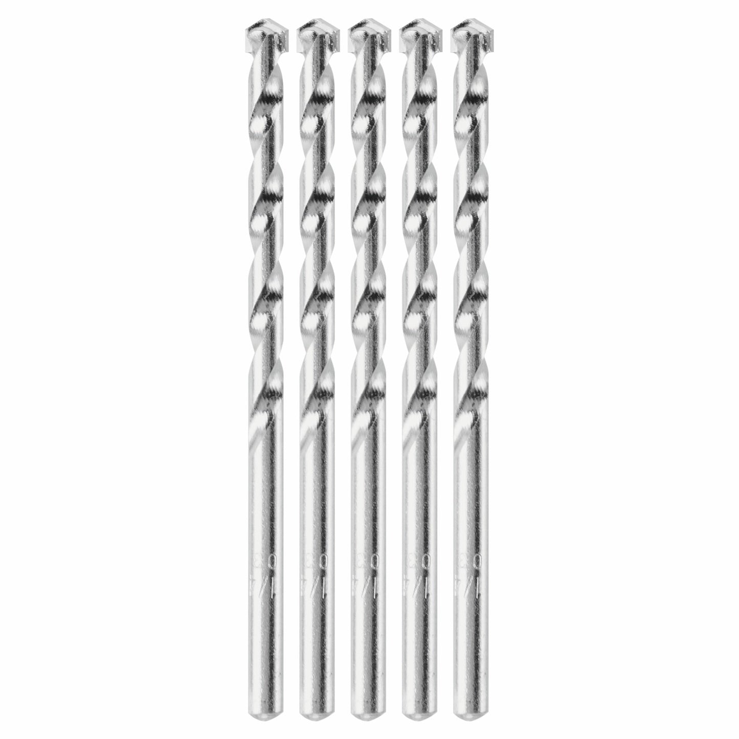 Brocas rotativas de espiral rápida para mampostería BOSCH BM5205, 5 piezas, 1/4 pulg. x 2 pulg. x 4 pulg.