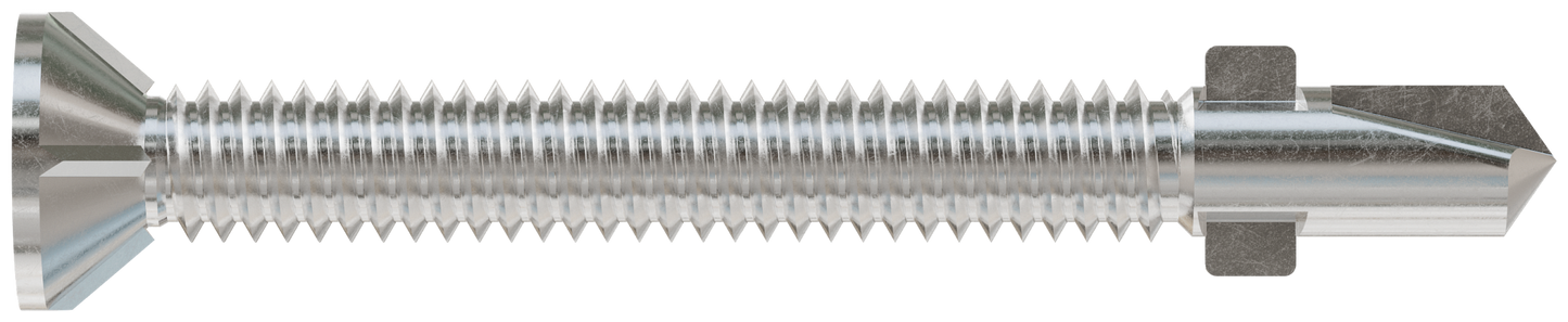 Simpson Strong-Tie F12C250FDB Self-Drilling Flat-Head Screw with Wings — #12 x 2-1/2 in. #3 Square Type 410 (1800-Qty)