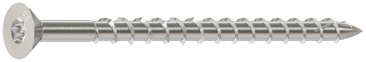 Simpson Strong-Tie S08250WPF1 Deck-Drive™ DWP WOOD SS Screw — #8 x 2-1/2 in. T-20, Flat Head, Type 305 (1 lb.) (Pack of 800)