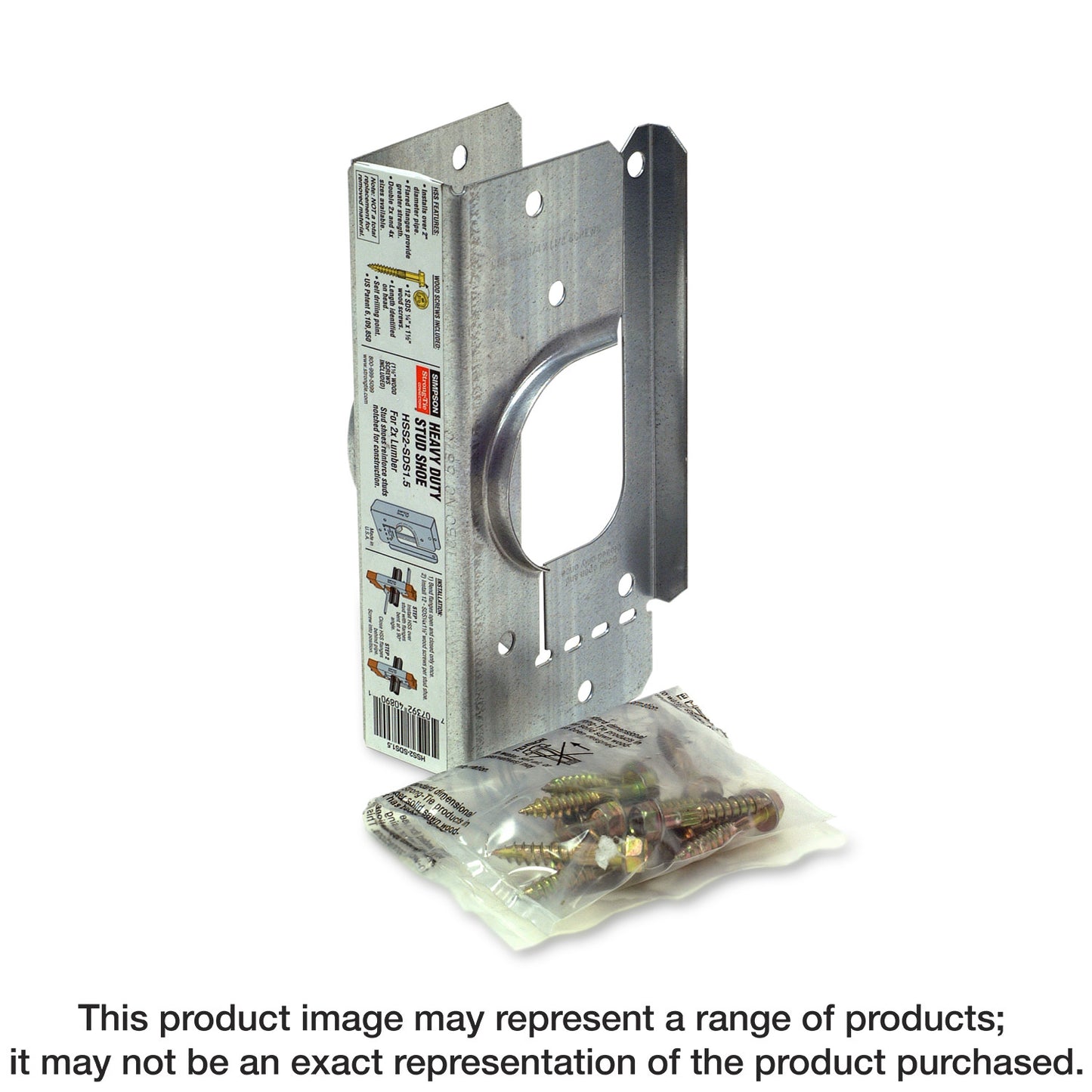 Simpson Strong-Tie HSS2-SDS1.5 HSS Galvanized Stud Shoe for 2x, with Strong-Drive® SDS Screws (Pack of 1440)