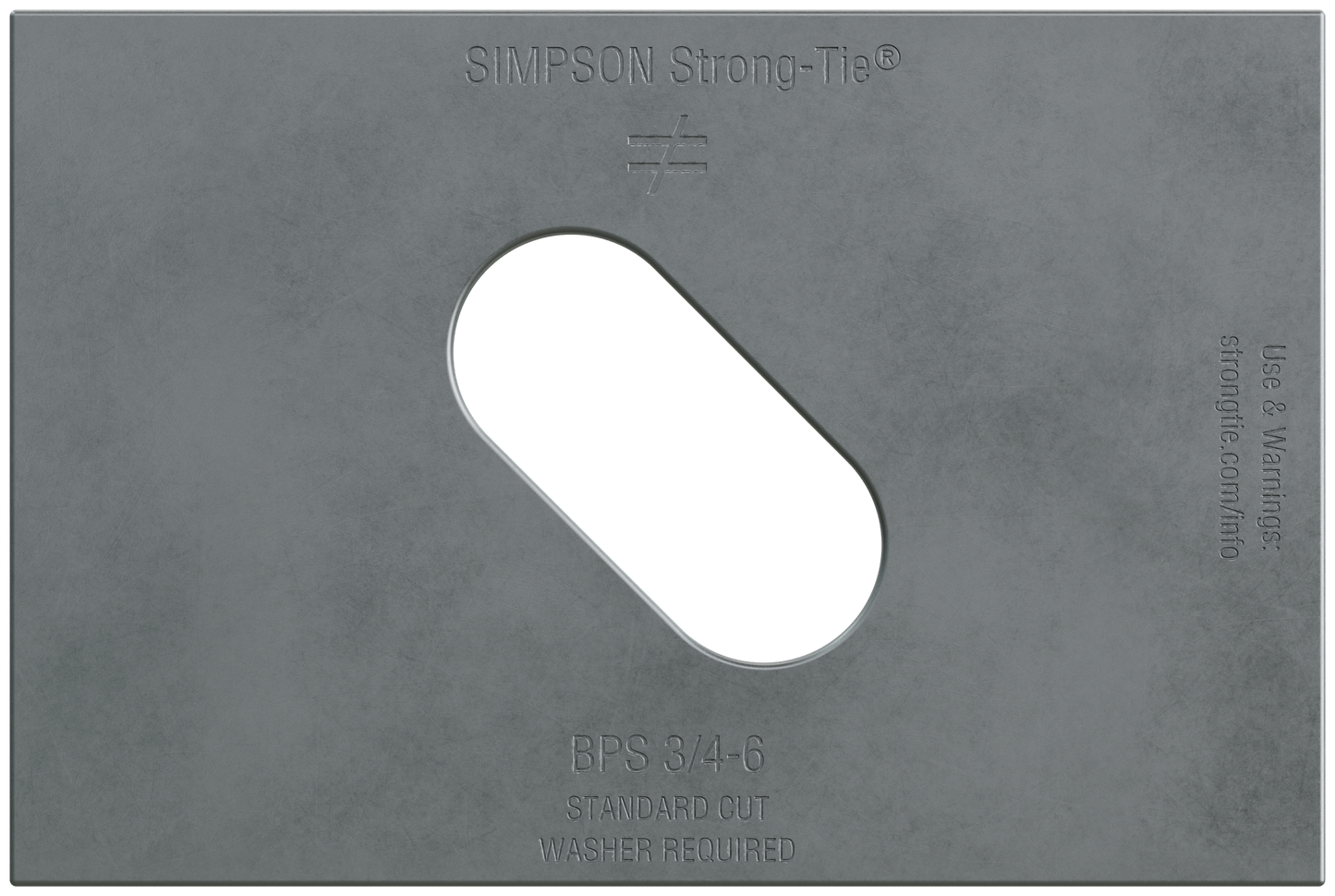 Simpson Strong-Tie BPS 3/4-6 BPS 3 in. x 4-1/2 in. Slotted Bearing Plate with 3/4 in. Bolt Dia. (Pack of 1000)
