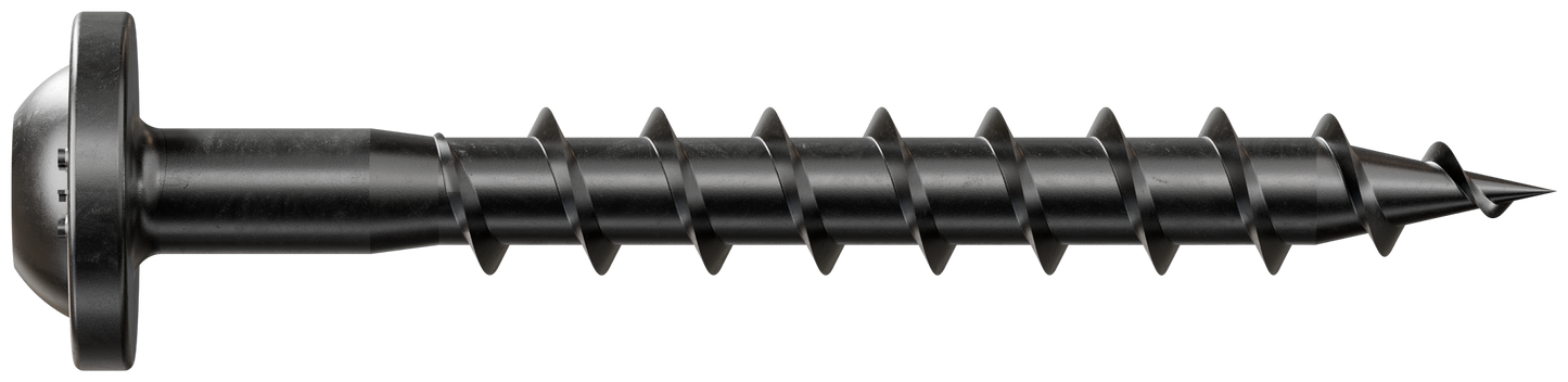 Simpson Strong-Tie SD9112WDBBR50 Outdoor Accents® Wafer-Head Connector Screw — #9 x 1-1/2 in. Double-Barrier Coating, Black (50-Qty) (Pack of 1125)