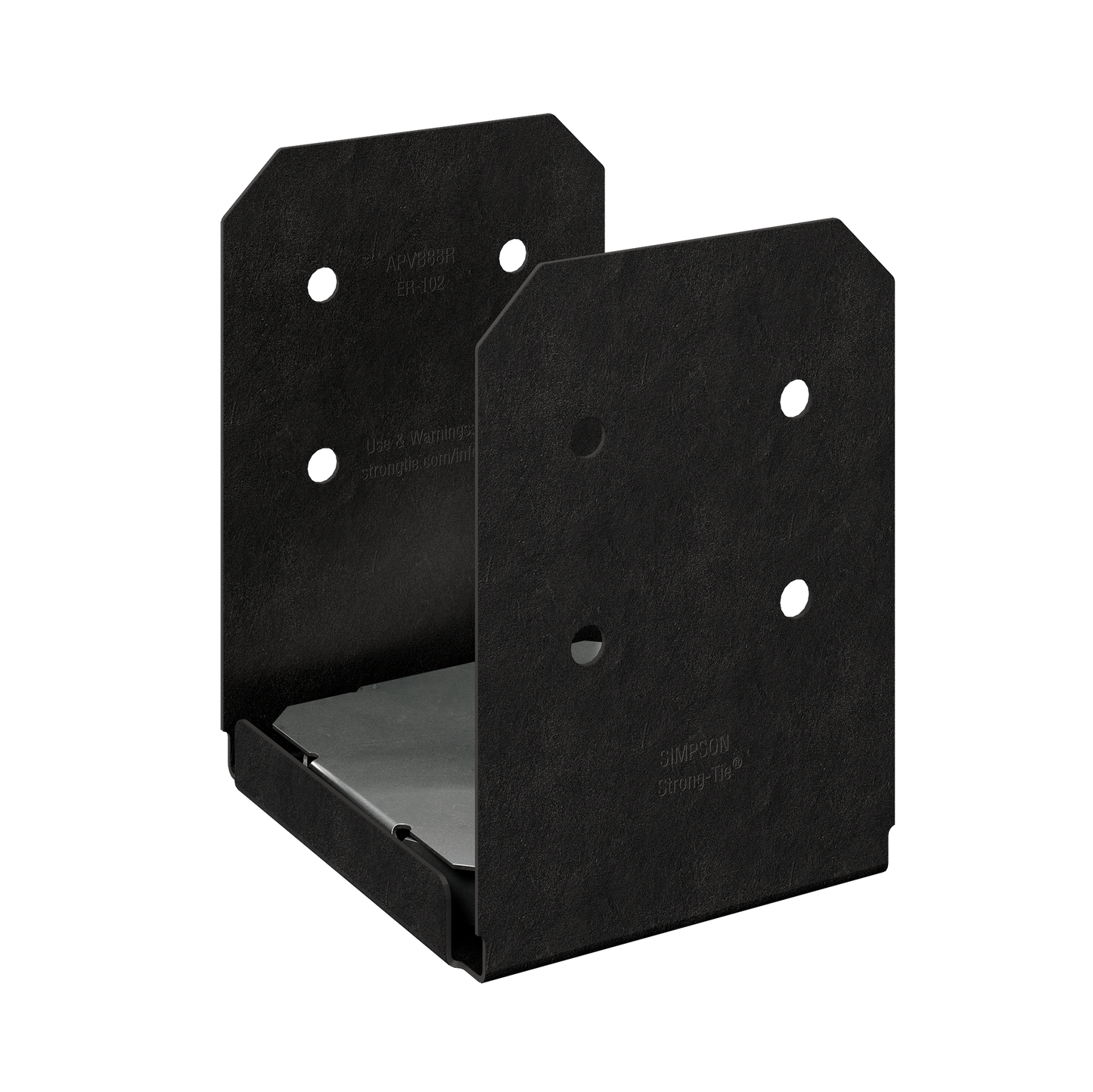 Simpson Strong-Tie APVB88R Outdoor Accents® Avant Collection™ ZMAX®, Black Powder-Coated Post Base for 8x8 Rough (Pack of 96)