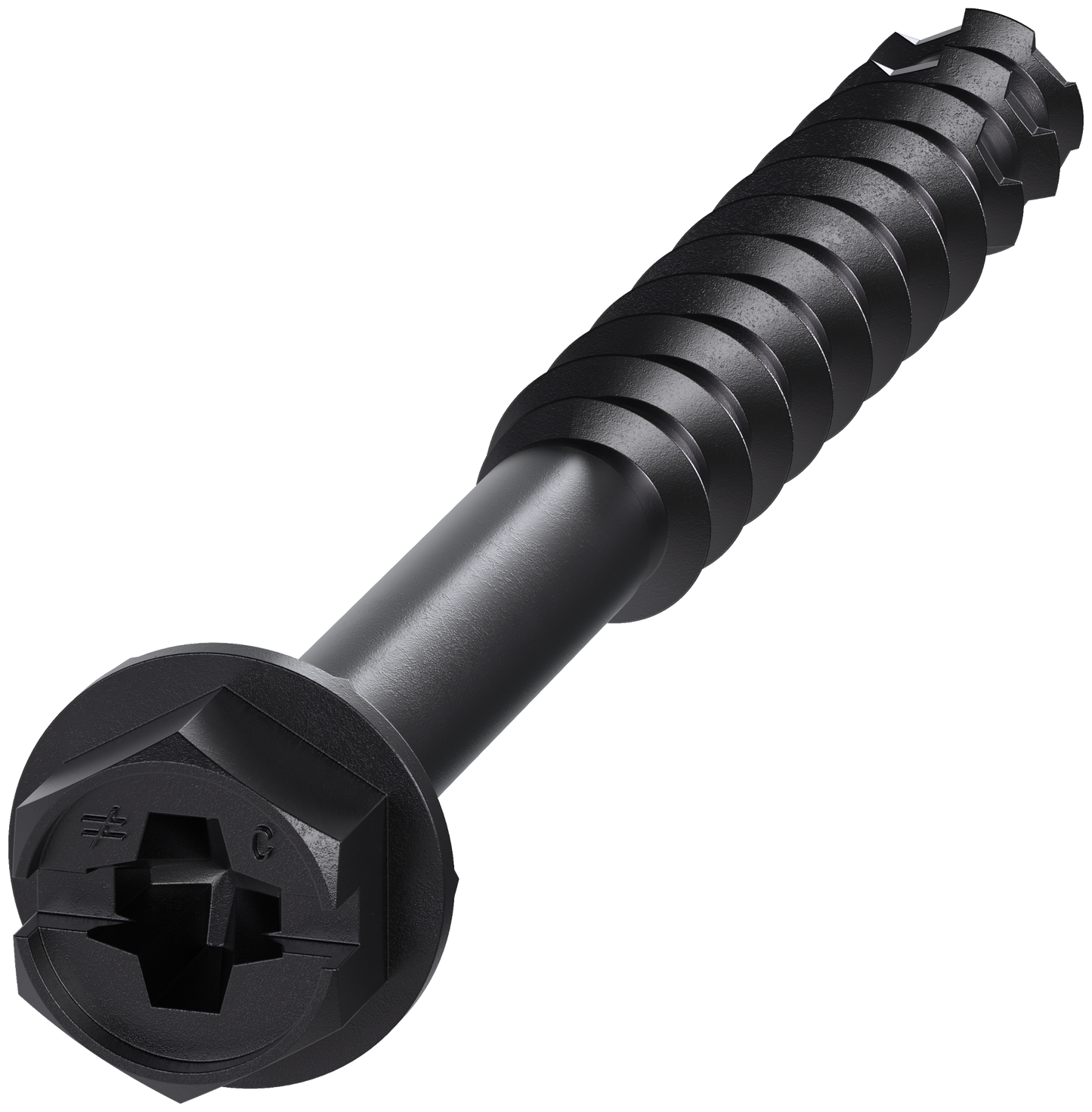 Simpson Strong-Tie TNTBL25234H Titen Turbo™ — 1/4 in. x 2-3/4 in. Hex-Head Concrete and Masonry Screw, Black (100-Qty)