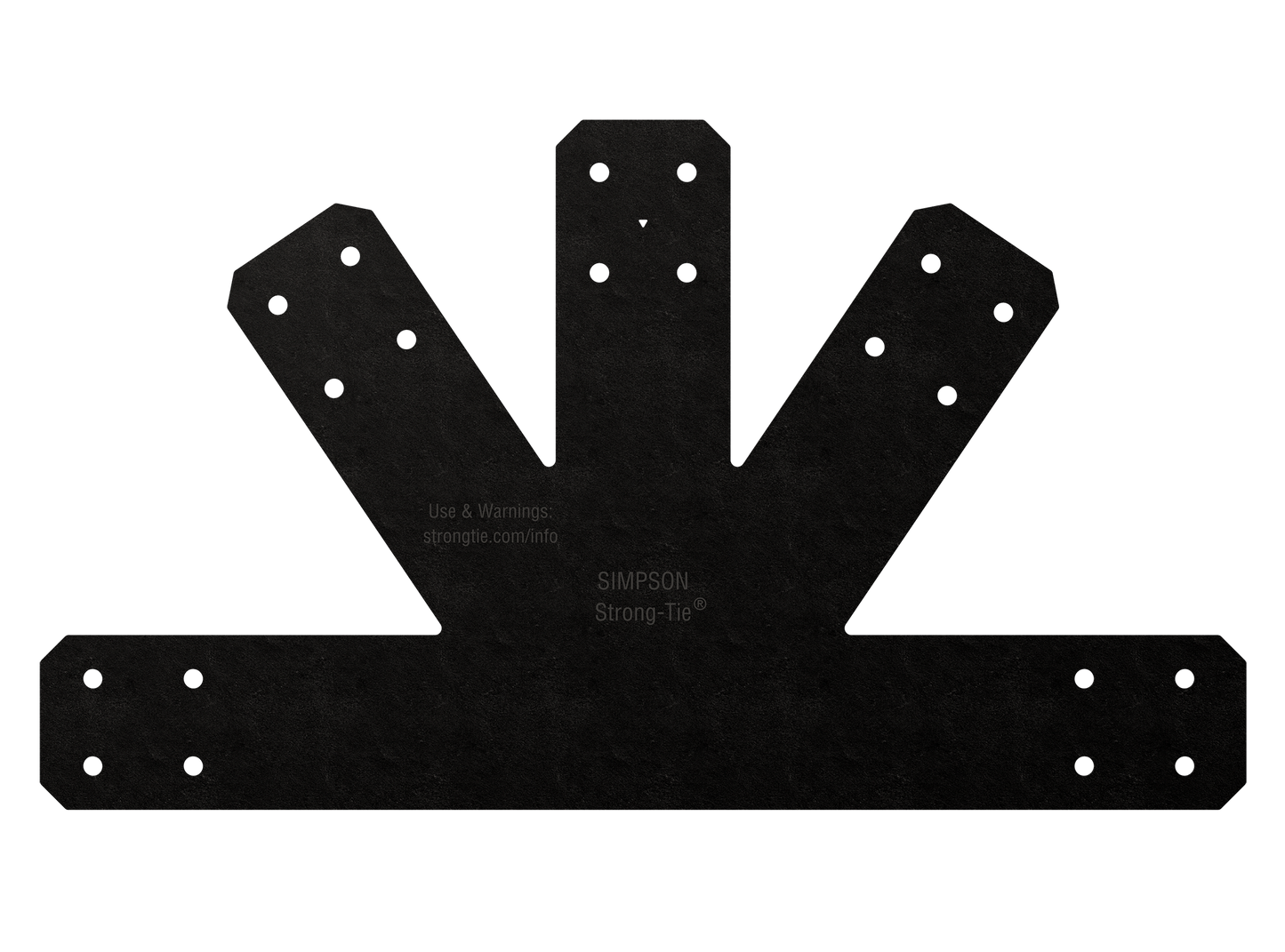 Simpson Strong-Tie APVGP812 Outdoor Accents® Avant Collection™ 8:12 Pitch, Black Powder-Coated Gable Plate (Pack of 40)