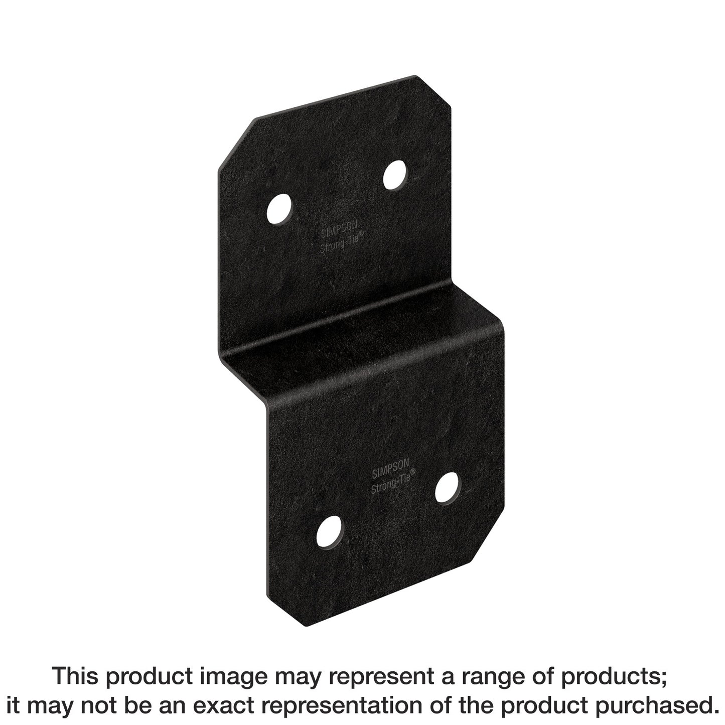 Simpson Strong-Tie APVDJT1.75-6 Outdoor Accents® Avant Collection™ 5-in. ZMAX®, Black Powder-Coated Deck Joist Tie for 1-3/4-in. Wood (Pack of 12)