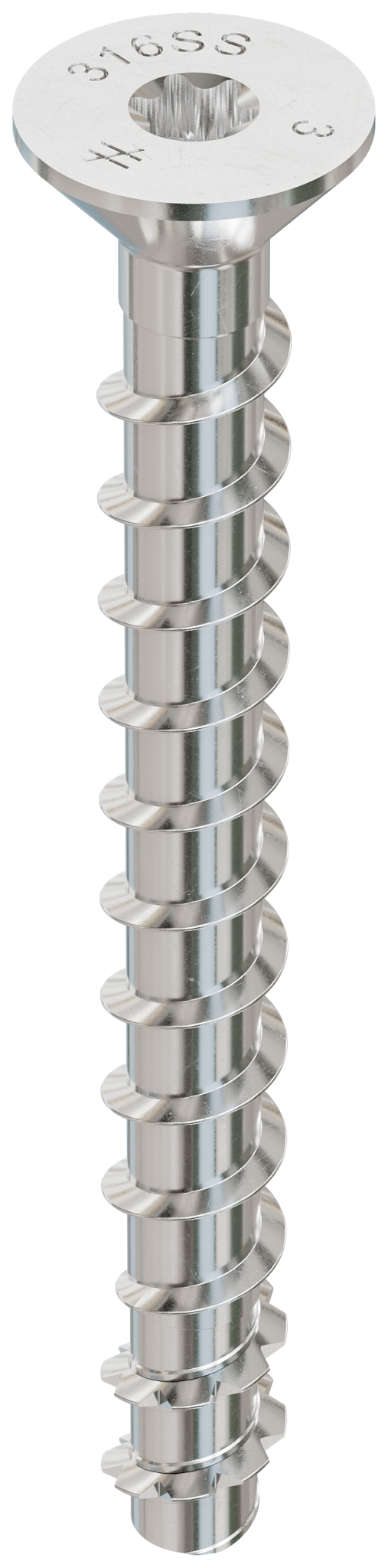 Simpson Strong-Tie THDC25300CS6SS Titen HD® 1/4 in. x 3 in. Type 316 SS Countersunk Head Heavy-Duty Screw Anchor (25-Qty)