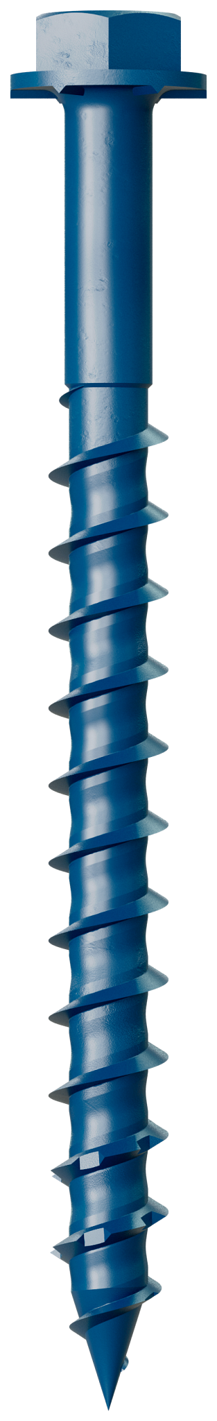 Simpson Strong-Tie TNT18214H Titen Turbo™ — 3/16 in. x 2-1/4 in. Hex-Head Concrete and Masonry Screw, Blue (100-Qty) (Pack of 840)