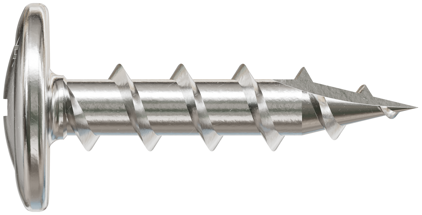 Simpson Strong-Tie S08C075KQC Wire-Lath Modified Truss-Head Screw — #8 x 3/4 in., #2 Phillips Head, Type 305 (100-Qty)