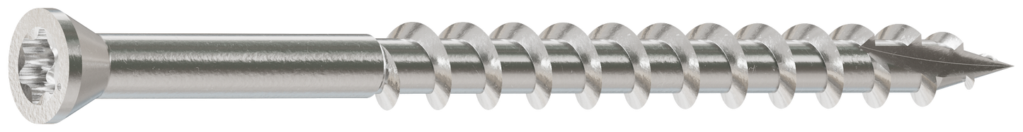 Simpson Strong-Tie T08250FT1 Trim-Head Screw, 6-Lobe Drive — #8 x 2-1/2 in. T-15 Type 316 (1 lb.) (Pack of 10)
