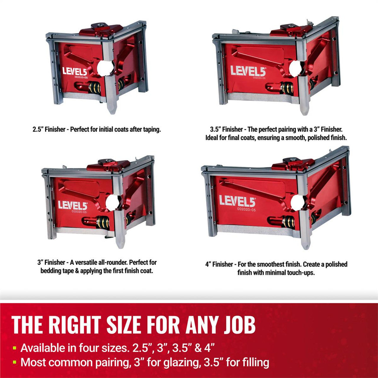 Level 5 Tools 4-733 3" Drywall Corner Finisher