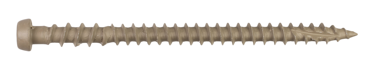 Simpson Strong-Tie DCU234TNR350 Deck-Drive™ DCU COMPOSITE Screw — #10 x 2-3/4 in. T20, Quik Guard®, Tan (350-Qty) (Pack of 6)