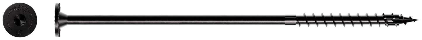 Simpson Strong-Tie SDWS22800DBB-RP1 Strong-Drive® SDWS™ TIMBER Screw (Exterior Grade) — 0.220 in. x 8 in. T40, Black