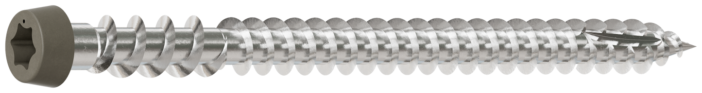 Simpson Strong-Tie DCU234MB316GR Deck-Drive™ DCU COMPOSITE Screw — #10 x 2-3/4 in. T20, Type 316, Gray (1750-Qty) (Pack of 64)