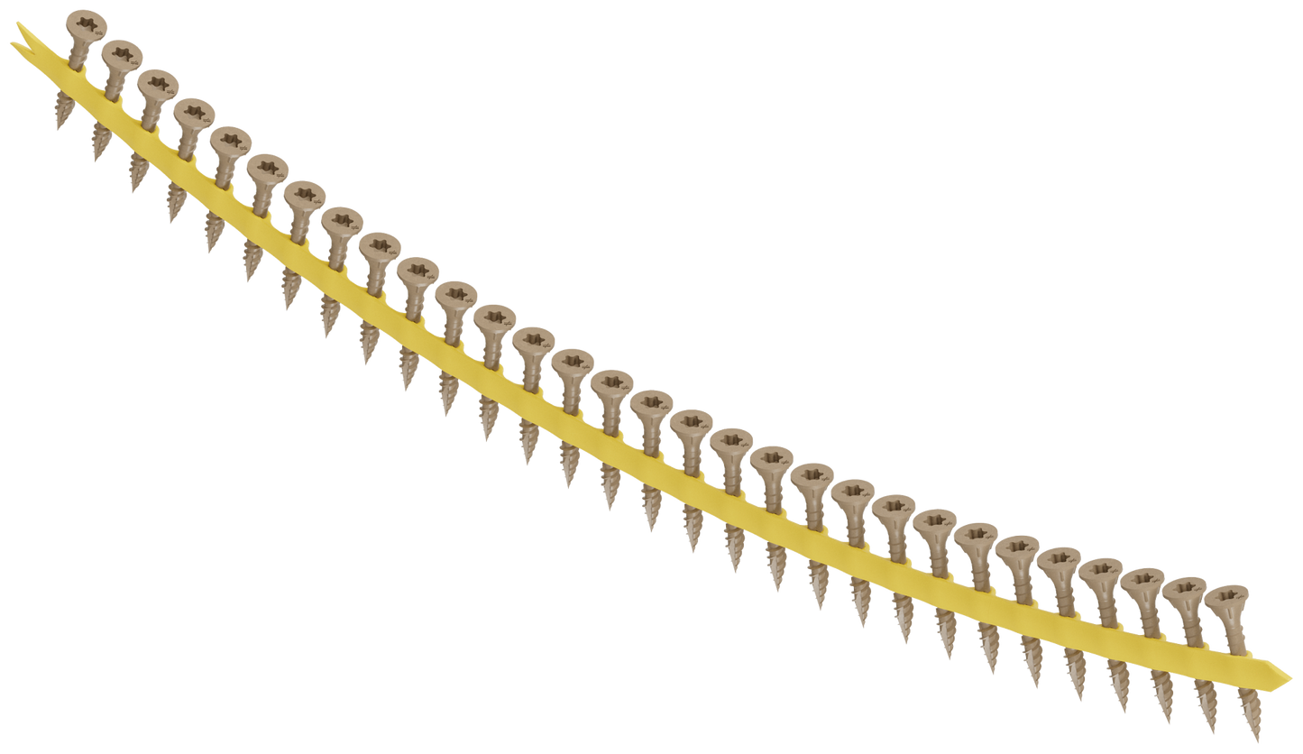 Simpson Strong-Tie DSVT114S Deck-Drive™ DSV WOOD Screw (Collated) — #8 x 1-1/4 in. T25 6-Lobe, Tan (2000-Qty) (Pack of 100)