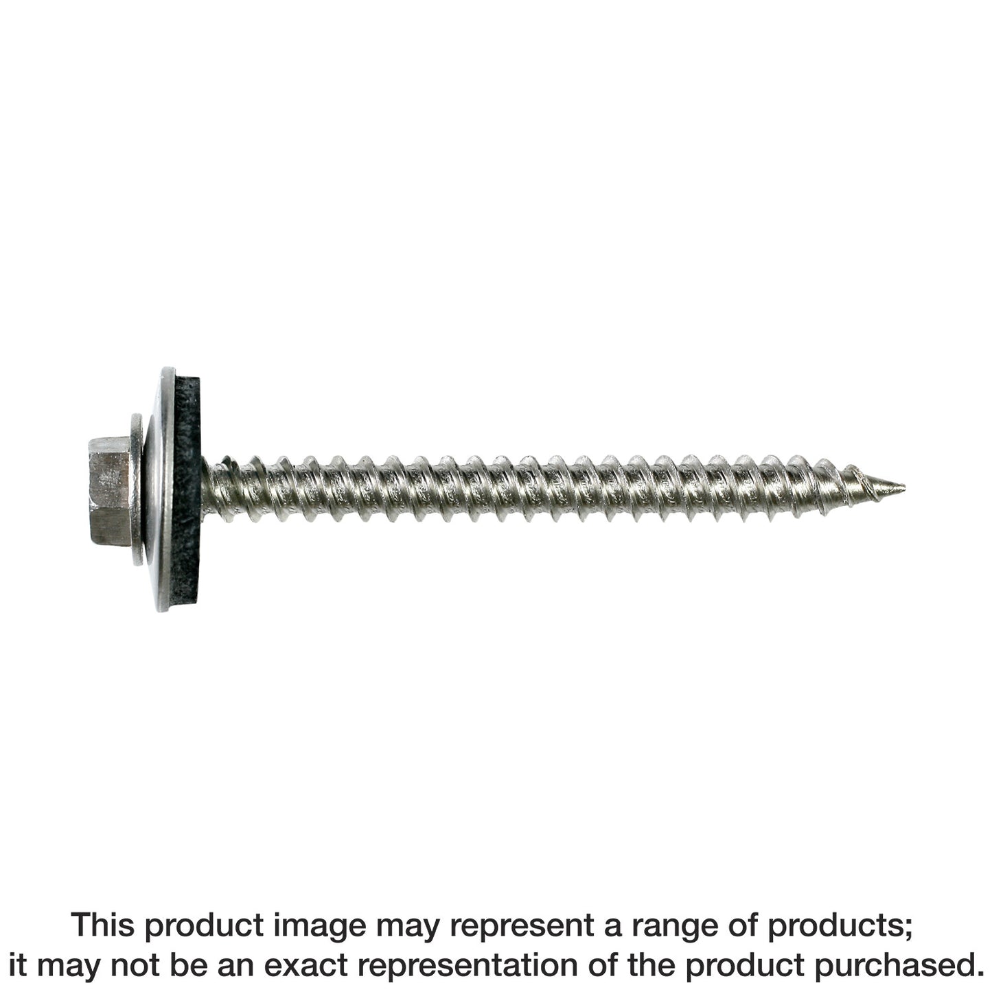 Simpson Strong-Tie T09200HWAC Metal-Panel Screw with EPDM Washer — #9 x 2 in. Hex Head, Type 316 (100-Qty) (Pack of 600)