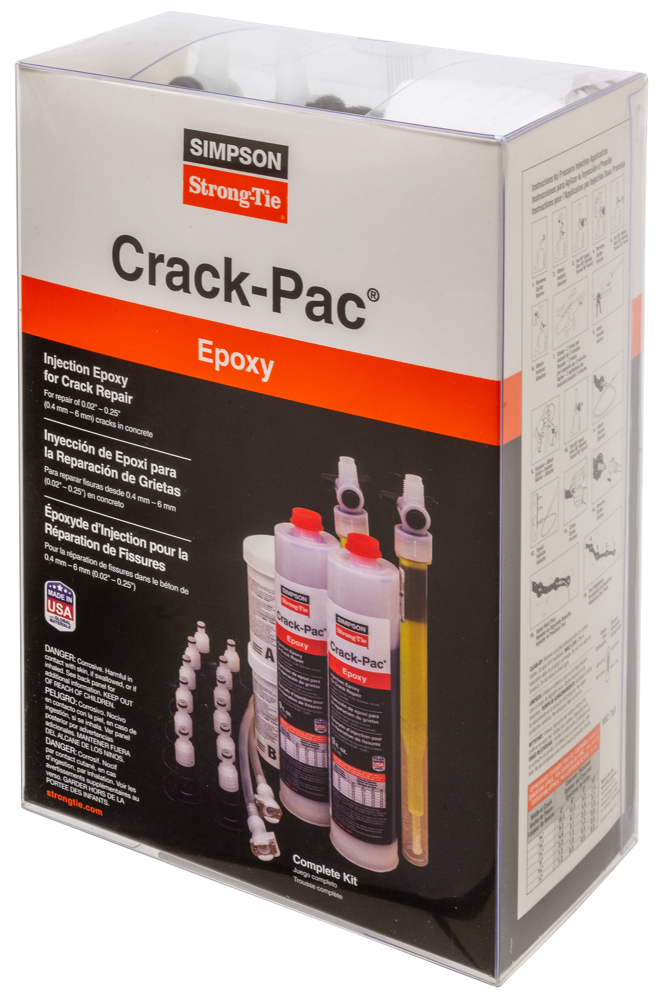 Simpson Strong-Tie ETIPAC2G10KT Crack-Pac® 9-oz. Injection Epoxy Kit (2 Cartridges)