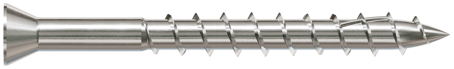 Simpson Strong-Tie S07162FWP Deck-Drive™ DWP WOOD SS Screw — #7 x 1-5/8 in. T-15, Trim Head, Type 305 (135-Qty)